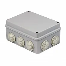 Коробка распаячная КМР-050-042 пылевлагозащ., 10 мембр. вводов, уплотн. шнур (190х140х70) EKF