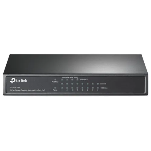 Коммутатор TP-Link TL-SG1008P(UN) (1000 Base-TX (1000 мбит/с), Без SFP портов) Коммутатор TP-Link TL-SG1008P(UN) (1000 Base-TX (1000 мбит/с), Без SFP портов)