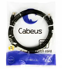 Патч-корд медный Cabeus PC-UTP-RJ45-Cat.5e-3m-BK 19" кабель 5e  черный