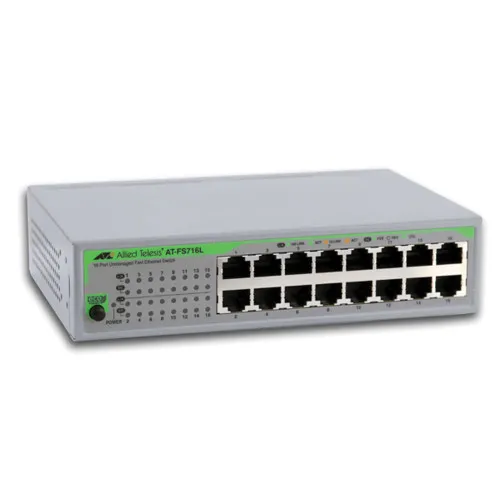 Коммутатор Allied Telesis AT-FS716L AT-FS716L-50 (100 Base-TX (100 мбит/с), Без SFP портов) Коммутатор Allied Telesis AT-FS716L AT-FS716L-50 (100 Base-TX (100 мбит/с), Без SFP портов)