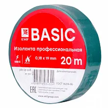 Изолента класс А (0,18х19мм) (20м.) зеленая EKF