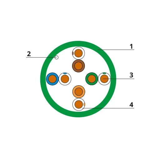 Cabeus UTP-4P-Cat.5e-SOLID-LSLTx-GN
