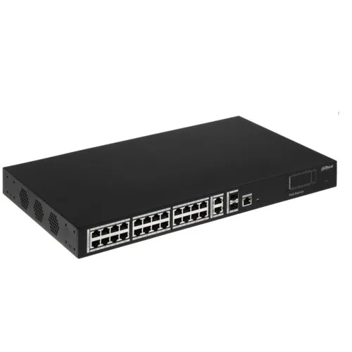 Коммутатор Dahua DH-PFS4228-24P-370 (1000 Base-TX (1000 мбит/с), 2 SFP порта) Коммутатор Dahua DH-PFS4228-24P-370 (1000 Base-TX (1000 мбит/с), 2 SFP порта)