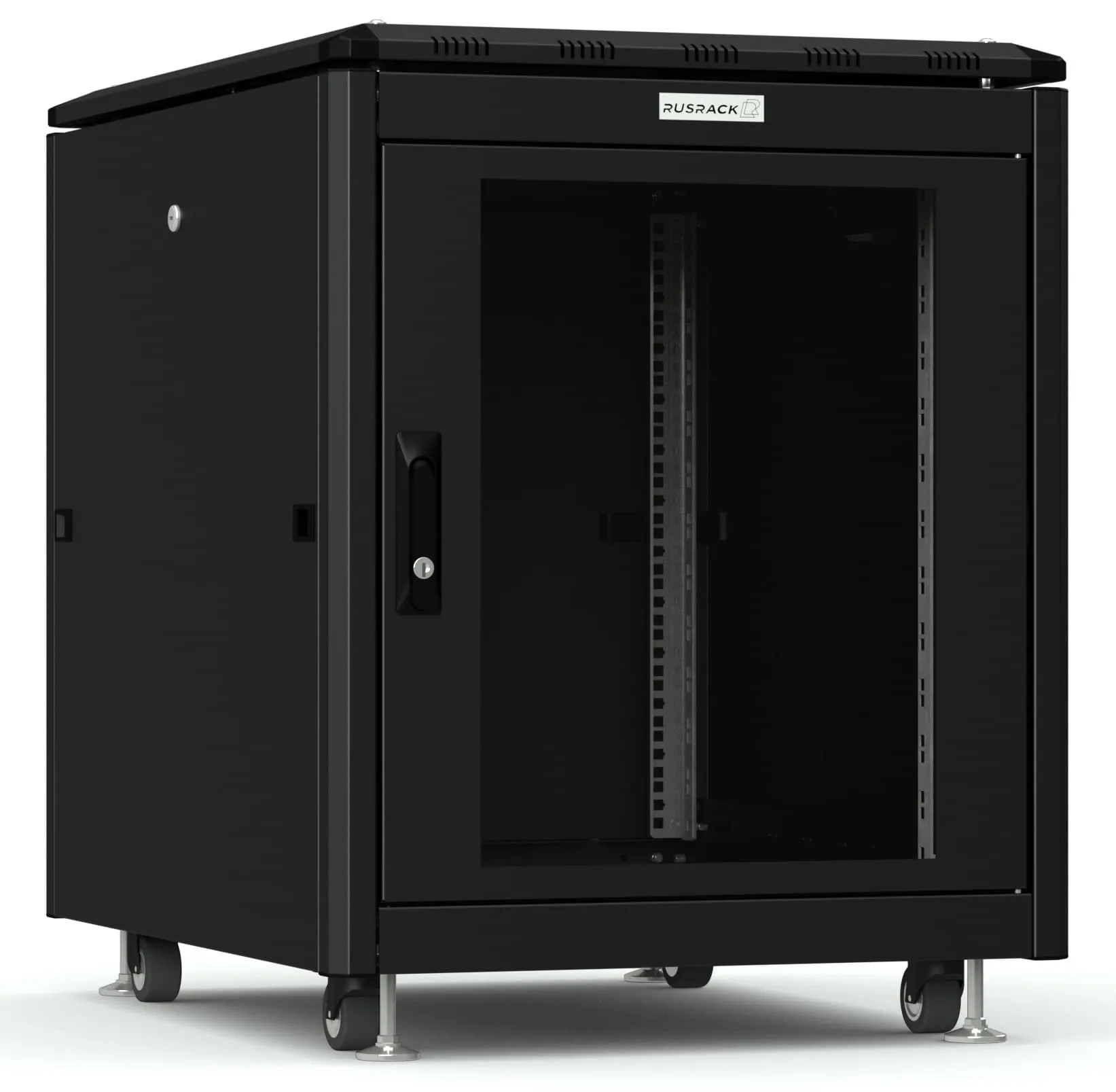 RUSRACK напольный 12U 600х800, черный RUSRACK напольный 12U 600х800, черный