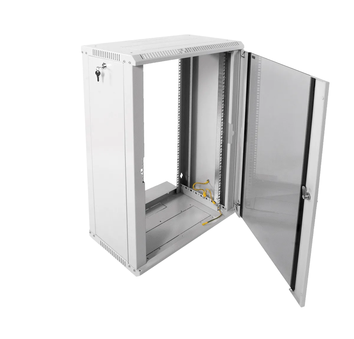 Шкаф телекоммуникационный настенный разборный ЭКОНОМ 18U (600 × 350) дверь стекло