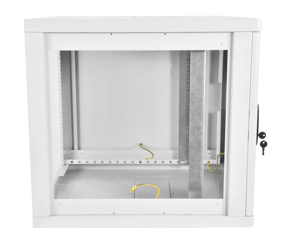 Шкаф телекоммуникационный настенный разборный 9U (600 × 520), съемные стенки, дверь стекло