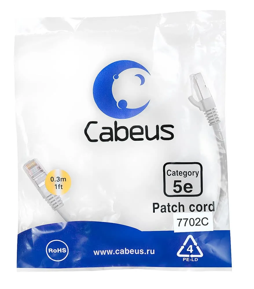 Cabeus PC-FTP-RJ45-Cat.5e-0.3m Cabeus PC-FTP-RJ45-Cat.5e-0.3m