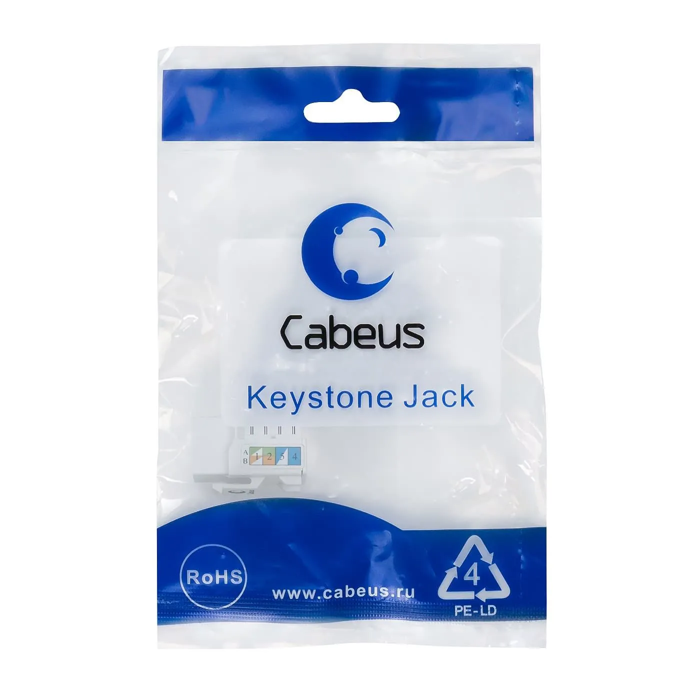 Cabeus KJ-RJ45-Cat.5E-90