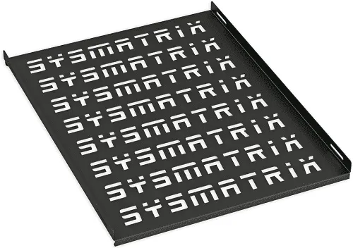 SYSMATRIX SH 4002.900 Полка 19" стационарная перфорированная глубиной 300 мм для напольных и настенных шкафов глубиной 450 мм, цвет черный (RAL 9004)