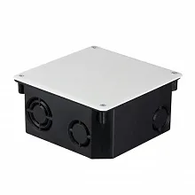 Коробка распаячная КМТ-010-006 с крышкой для твердых стен (107х107х50) с саморезами IP20 EKF