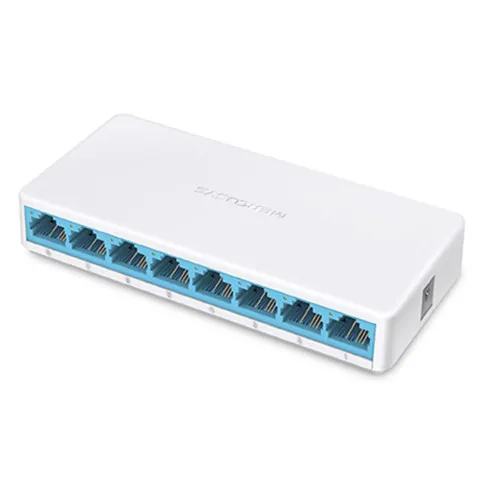 Коммутатор Mercusys MS108 (100 Base-TX (100 мбит/с), Без SFP портов)