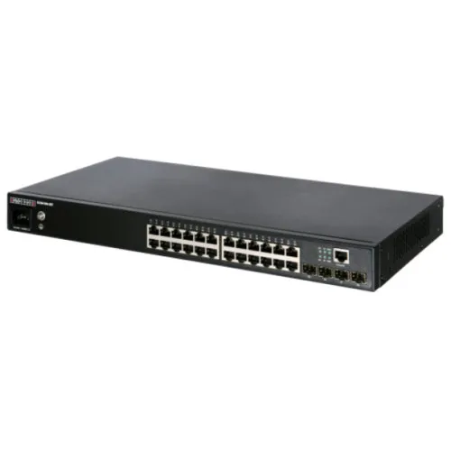 Коммутатор Edge-corE ECS4100-28T bp (1000 Base-TX (1000 мбит/с), 4 SFP порта) Коммутатор Edge-corE ECS4100-28T bp (1000 Base-TX (1000 мбит/с), 4 SFP порта)
