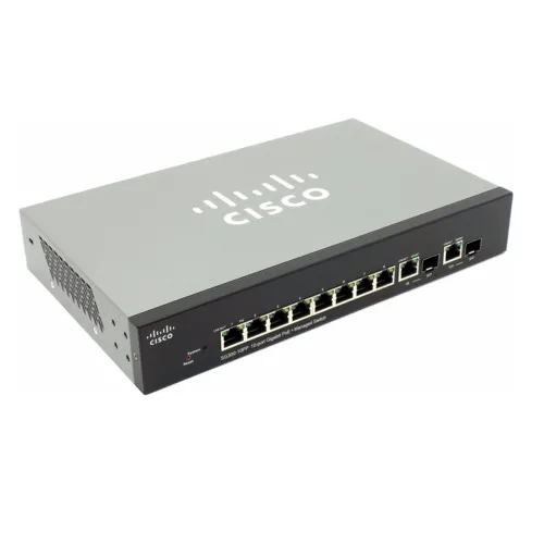 Коммутатор Cisco SG300-10PP SG300-10PP-K9-EU (1000 Base-TX (1000 мбит/с), 2 SFP порта)