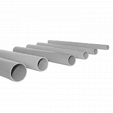 Труба гладкая жесткая ПВХ d40 EKF серая (57м/уп) (3м.) EKF