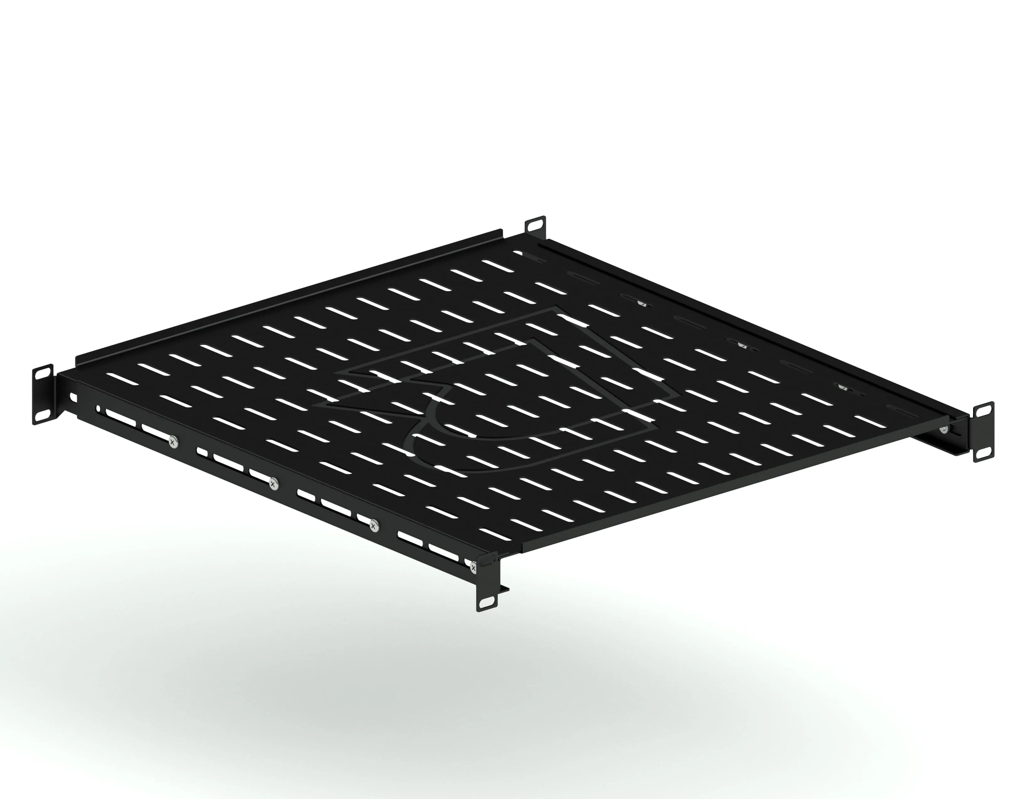 Универсальная стационарная полка глубина 500 мм, черная 