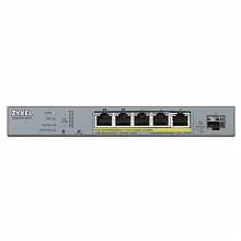 Коммутатор Zyxel GS1350-6HP-EU0101F (1000 Base-TX (1000 мбит/с), 1 SFP порт)