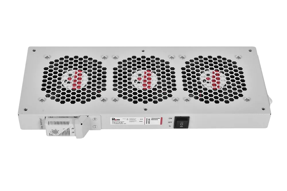 Модуль вентиляторный, 36-48 DC, 3 вентилятора с терморегулятором, колодка