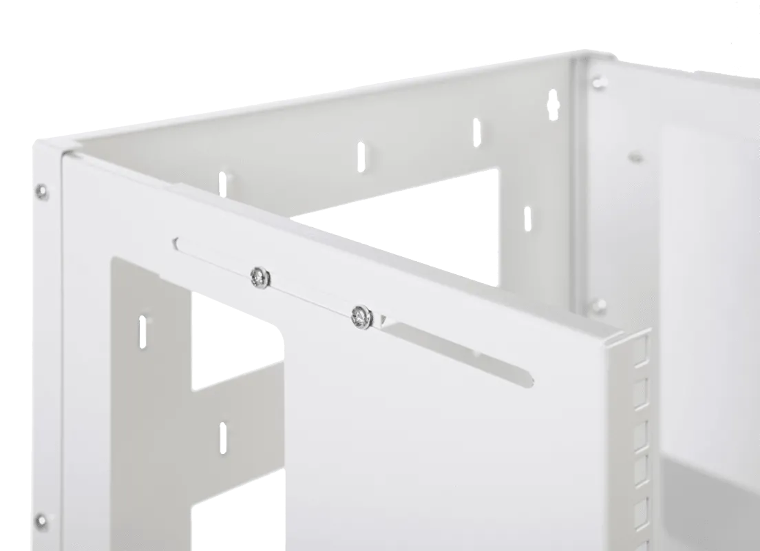Кронштейн телекоммуникационный настенный 12U, регулируемая глубина 300-450 мм