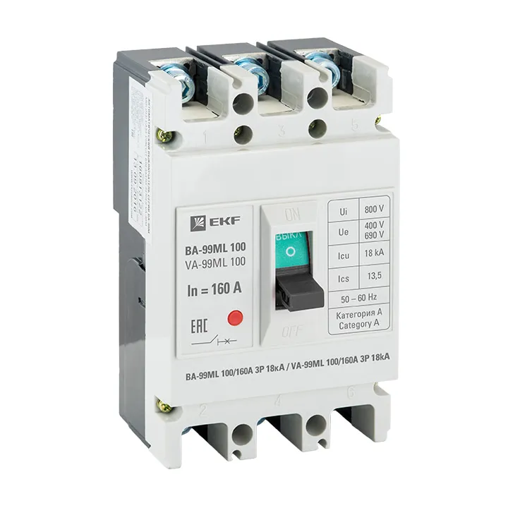 ВА-99МL 100/160А 3P 18кА EKF Basic