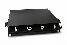 Патч-панель Hyperline FO-19BX-1U-D1-3xSLT-W120H32-EMP 19"  3 портов черный