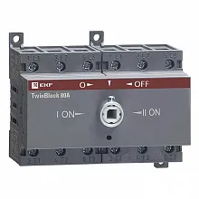 Рубильник  100A 3P реверсивный c рукояткой для прямой установки TwinBlock EKF