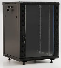 Шкаф телекоммуникационный настенный Hyperline TWB-FC-1545-GP-RAL9004 19" 15U 600 x450 x775мм