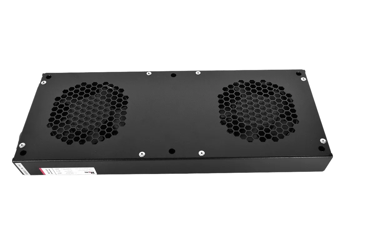 Модуль вентиляторный, 2 вентилятора, колодка, чёрный