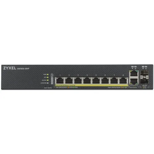 Коммутатор Zyxel GS1920-8HPV2-EU0101F (1000 Base-TX (1000 мбит/с), 2 SFP порта)