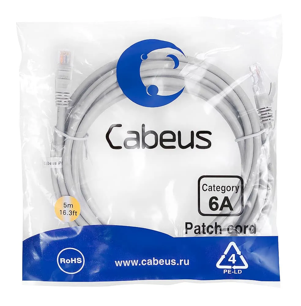 Cabeus PC-UTP-RJ45-Cat.6a-5m-LSZH Cabeus PC-UTP-RJ45-Cat.6a-5m-LSZH