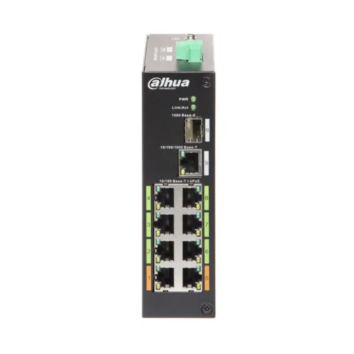 Коммутатор Dahua LR2110-8ET-120 DH-LR2110-8ET-120 (1000 Base-TX (1000 мбит/с), Без SFP портов)