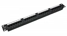 Патч-панель Cabeus PL-24-Cat.5e-Dual IDC 19" кабель 5e 24 портов 