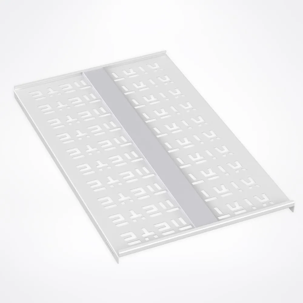 SYSMATRIX SH 9103.700 Полка 19" стационарная перфорированная глубиной 750 мм для напольных шкафов глубиной 1000 мм, усиленная до 120 кг, цвет серый (RAL 7035)