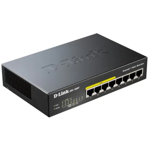 Коммутатор D-link DGS-1008P (1000 Base-TX (1000 мбит/с), Без SFP портов) Коммутатор D-link DGS-1008P (1000 Base-TX (1000 мбит/с), Без SFP портов)