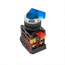 Переключатель ANLC-22 2P синий с подсветкой 380В NO+NC EKF