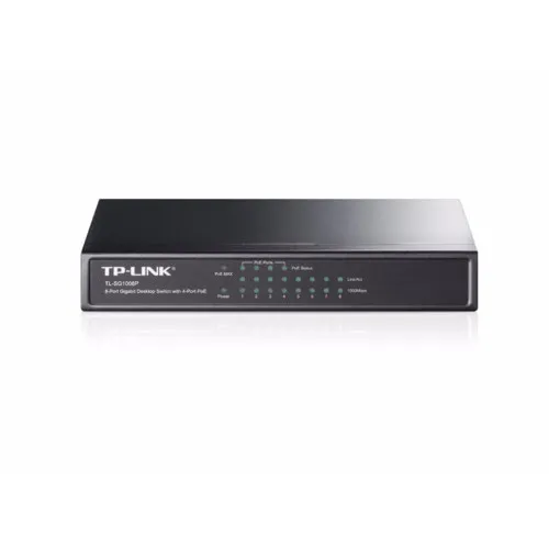 Коммутатор TP-Link TL-SG1008P (1000 Base-TX (1000 мбит/с), Без SFP портов)