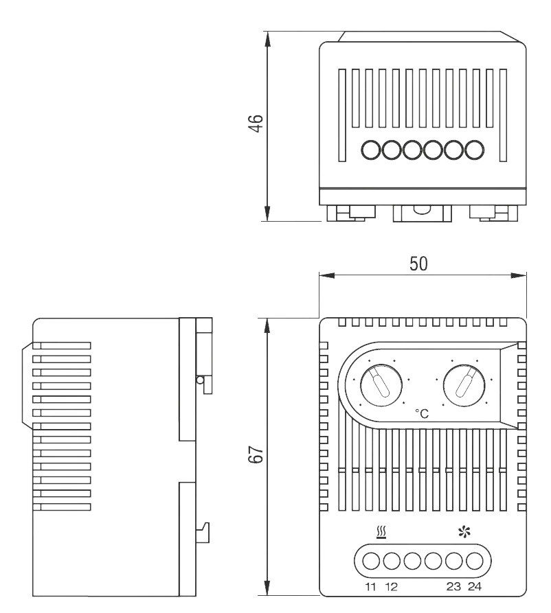 Терморегулятор (термостат) сдвоенный (–10/+50С)
