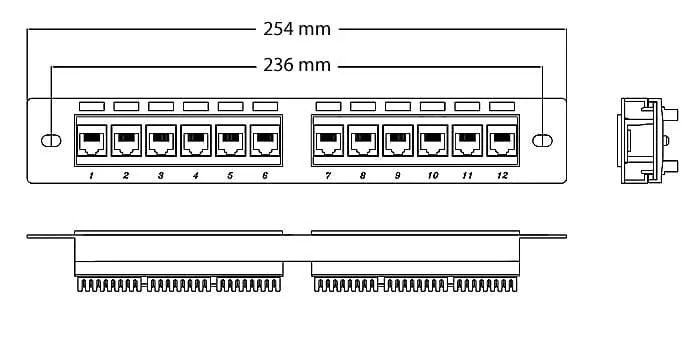 Cabeus PL-12-Cat.5e 10"-Dual IDC