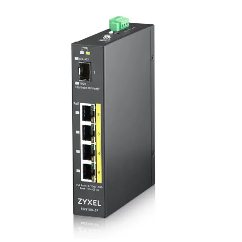 Коммутатор Zyxel RGS100-5P (1000 Base-TX (1000 мбит/с)) Коммутатор Zyxel RGS100-5P (1000 Base-TX (1000 мбит/с))