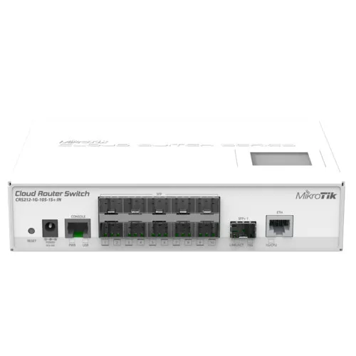 Маршрутизатор Mikrotik CRS212-1G-10S-1S+IN (Нет LAN портов) Маршрутизатор Mikrotik CRS212-1G-10S-1S+IN (Нет LAN портов)