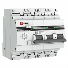 Диф. автомат 3P+N 40А 100мА тип АС х-ка C эл. 270В 4,5кА АД-32 EKF