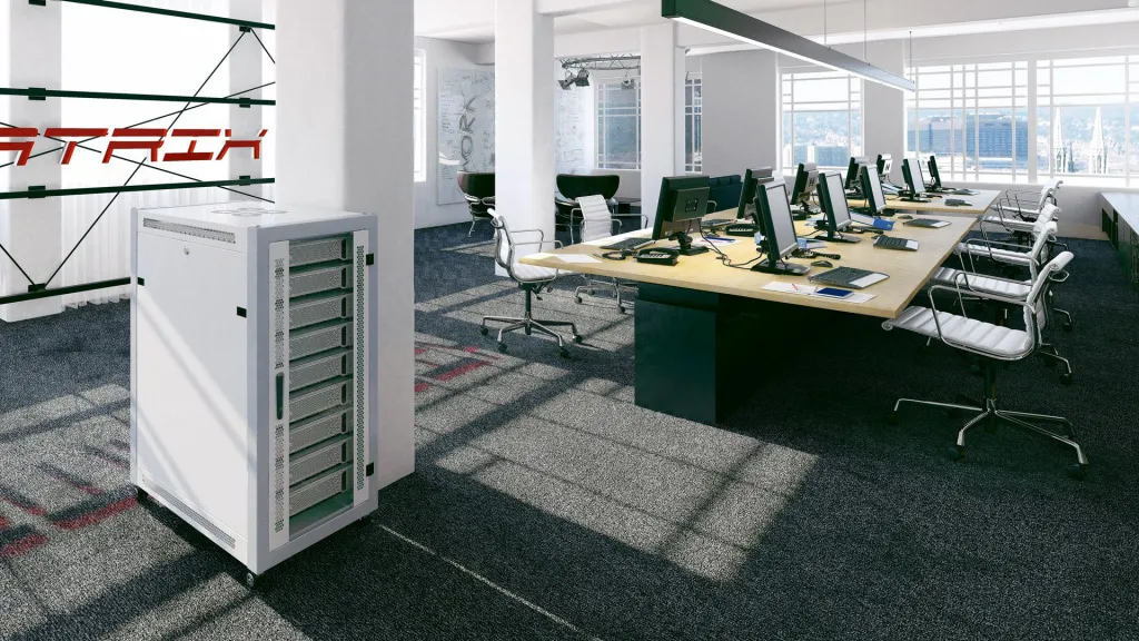 SYSMATRIX SL 6637.722 Шкаф монтажный телекоммуникационный 19" напольный 37U 600x600x1780mm (ШхГхВ) передняя дверь металл, задняя дверь металл, поворотная ручка с замком, цвет серый (RAL 7035/RAL 7000)