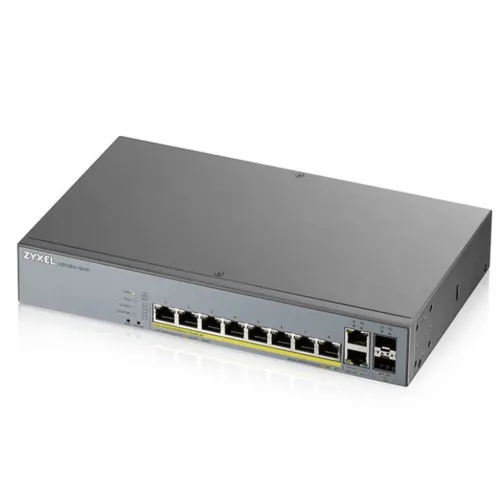 Коммутатор Zyxel GS1350-12HP-EU0101F (1000 Base-TX (1000 мбит/с), 2 SFP порта)