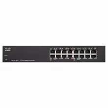 Коммутатор Cisco SG110-16HP SG110-16HP-EU (1000 Base-TX (1000 мбит/с), Без SFP портов)