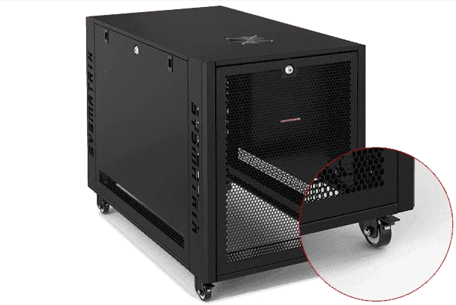 SYSMATRIX MR 6012.933 Шкаф серверный телекоммуникационный 19" напольный 12U 600x1000x655mm (ШхГхВ) передняя дверь перфорированная, задняя дверь перфорированная, ручка с замком, цвет черный (RAL 9004) SYSMATRIX MR 6012.933 Шкаф серверный телекоммуникационный 19" напольный 12U 600x1000x655mm (ШхГхВ) передняя дверь перфорированная, задняя дверь перфорированная, ручка с замком, цвет черный (RAL 9004)