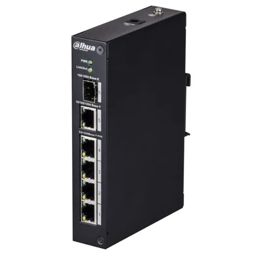 Коммутатор Dahua DH-PFS3106-4P-60 (100 Base-TX (100 мбит/с), 1 SFP порт) Коммутатор Dahua DH-PFS3106-4P-60 (100 Base-TX (100 мбит/с), 1 SFP порт)