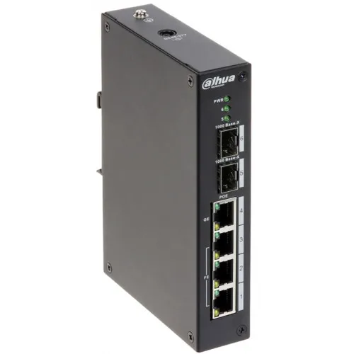 Коммутатор Dahua DH-PFS4206-4P-96 (1000 Base-TX (1000 мбит/с), 2 SFP порта) Коммутатор Dahua DH-PFS4206-4P-96 (1000 Base-TX (1000 мбит/с), 2 SFP порта)