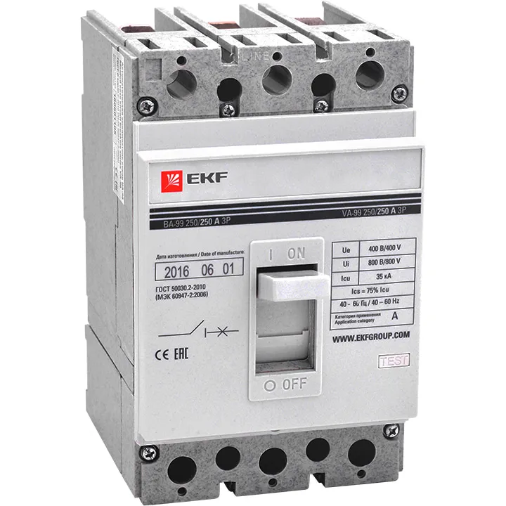 ВА-99 250/80А 3P 35кА EKF ВА-99 250/80А 3P 35кА EKF
