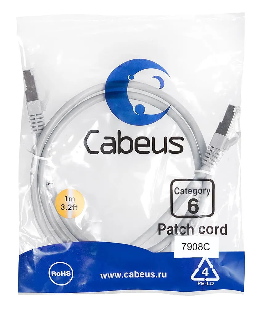 Cabeus PC-FTP-RJ45-Cat.6-1m-LSZH Cabeus PC-FTP-RJ45-Cat.6-1m-LSZH