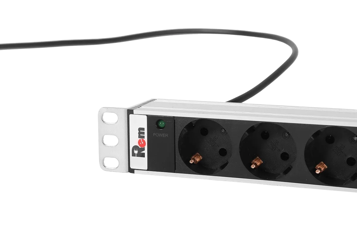 Вертикальный блок розеток Rem-16 с инд., 25 Schuko, 16A, алюм., 42-48U, шнур 3 м. Вертикальный блок розеток Rem-16 с инд., 25 Schuko, 16A, алюм., 42-48U, шнур 3 м.
