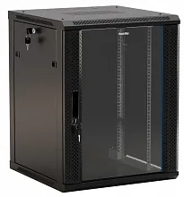 Шкаф телекоммуникационный настенный Hyperline TWB-1245-SR-RAL9004 19" 12U 600x450x650мм